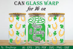 St Patrick's Day 16oz Can Glass Wrap SVG Bundle 5 - CraftNest - Digital Crafting and Art