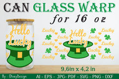 St Patrick's Day 16oz Can Glass Wrap SVG Bundle 7 - CraftNest - Digital Crafting and Art