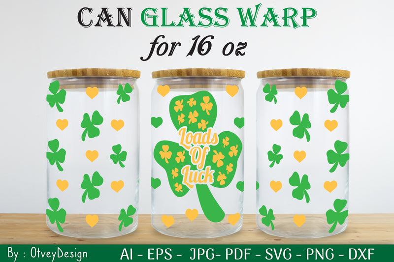 St Patrick's Day 16oz Can Glass Wrap SVG Bundle 8 - CraftNest - Digital Crafting and Art