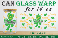 St Patrick's Day 16oz Can Glass Wrap SVG Bundle 9 - CraftNest - Digital Crafting and Art