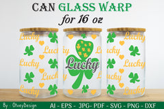St Patrick's Day 16oz Can Glass Wrap SVG Bundle 9 - CraftNest - Digital Crafting and Art