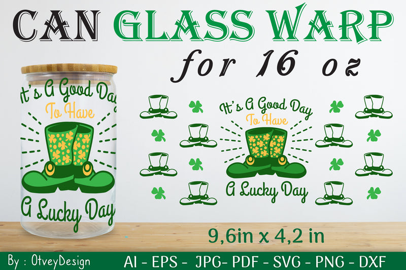 St Patrick's Day 16oz Can Glass Wrap SVG Bundle 10 - CraftNest - Digital Crafting and Art