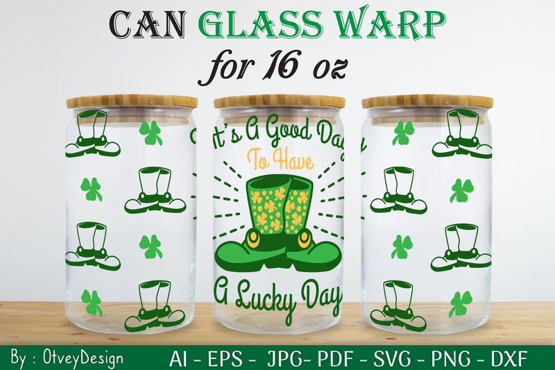 St Patrick's Day 16oz Can Glass Wrap SVG Bundle 10 - CraftNest - Digital Crafting and Art