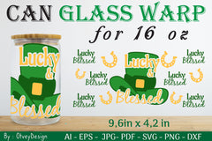 St Patrick's Day 16oz Can Glass Wrap SVG Bundle 11 - CraftNest - Digital Crafting and Art