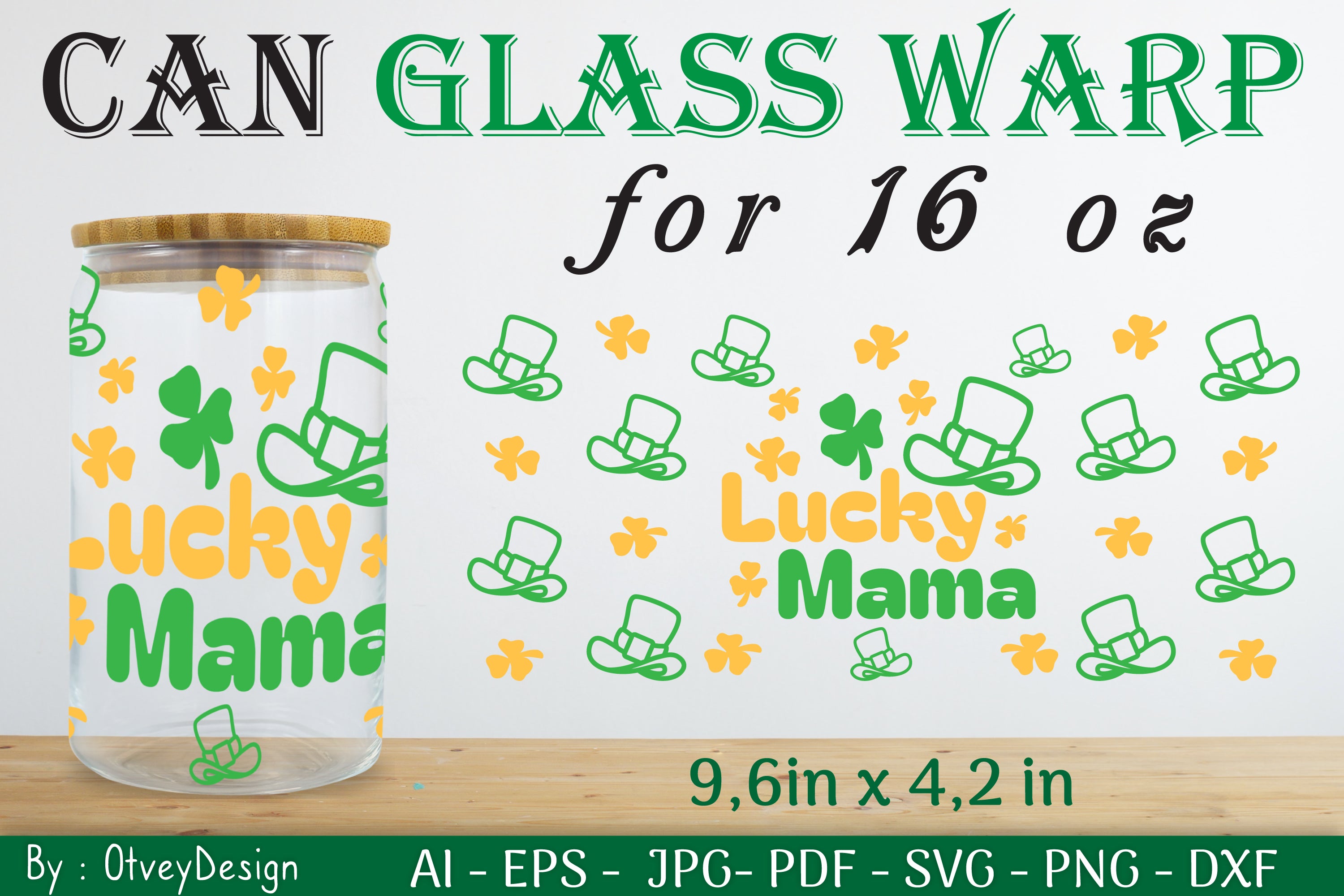 St. Patrick's Day 16oz Can Glass Wrap SVG Bundle