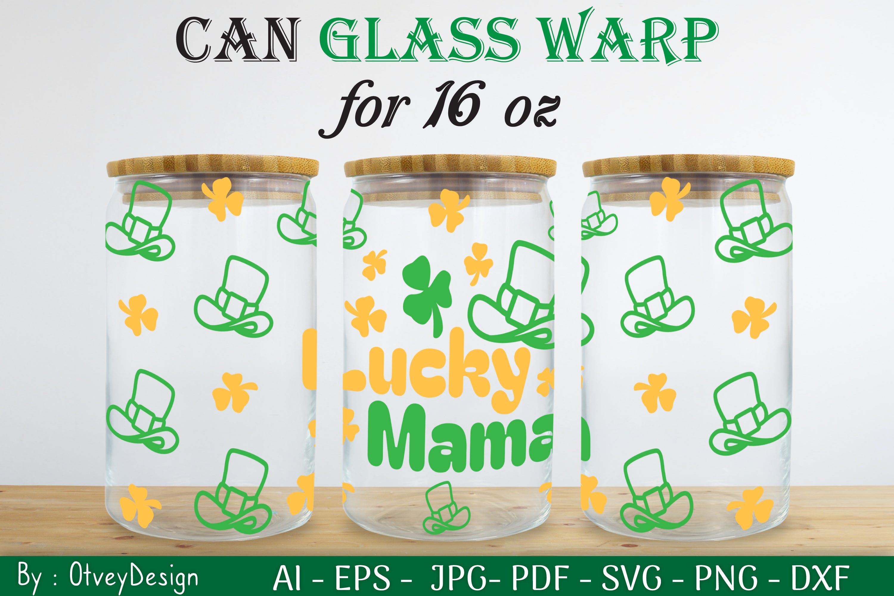 St. Patrick's Day 16oz Can Glass Wrap SVG Bundle