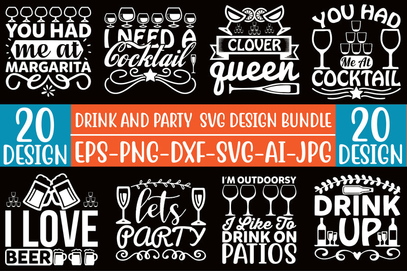 Drink And Party SVG Bundle 3 - CraftNest - Digital Crafting and Art