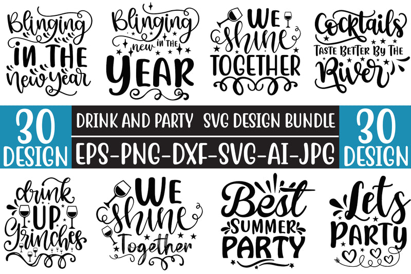 Drink And Party SVG Bundle 2 - CraftNest - Digital Crafting and Art