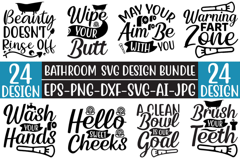 Bathroom SVG Bundle 3 - CraftNest - Digital Crafting and Art