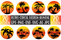 Retro Circle SVG Bundle - CraftNest - Digital Crafting and Art