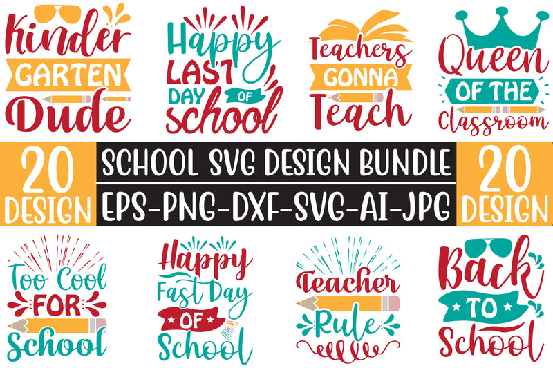 School SVG Bundle 11 - CraftNest - Digital Crafting and Art