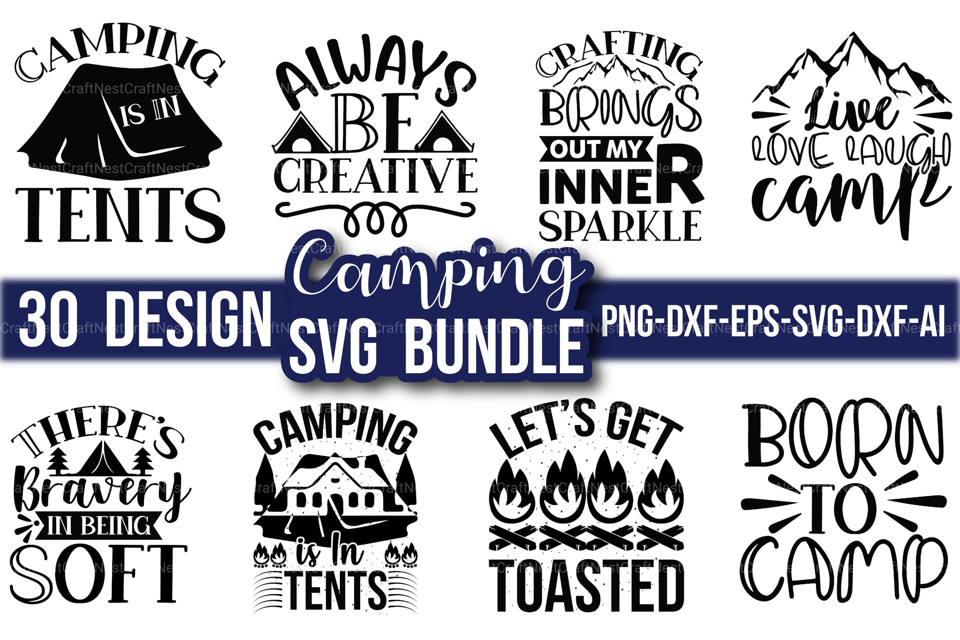 Camping SVG Bundle 1 - CraftNest - Digital Crafting and Art