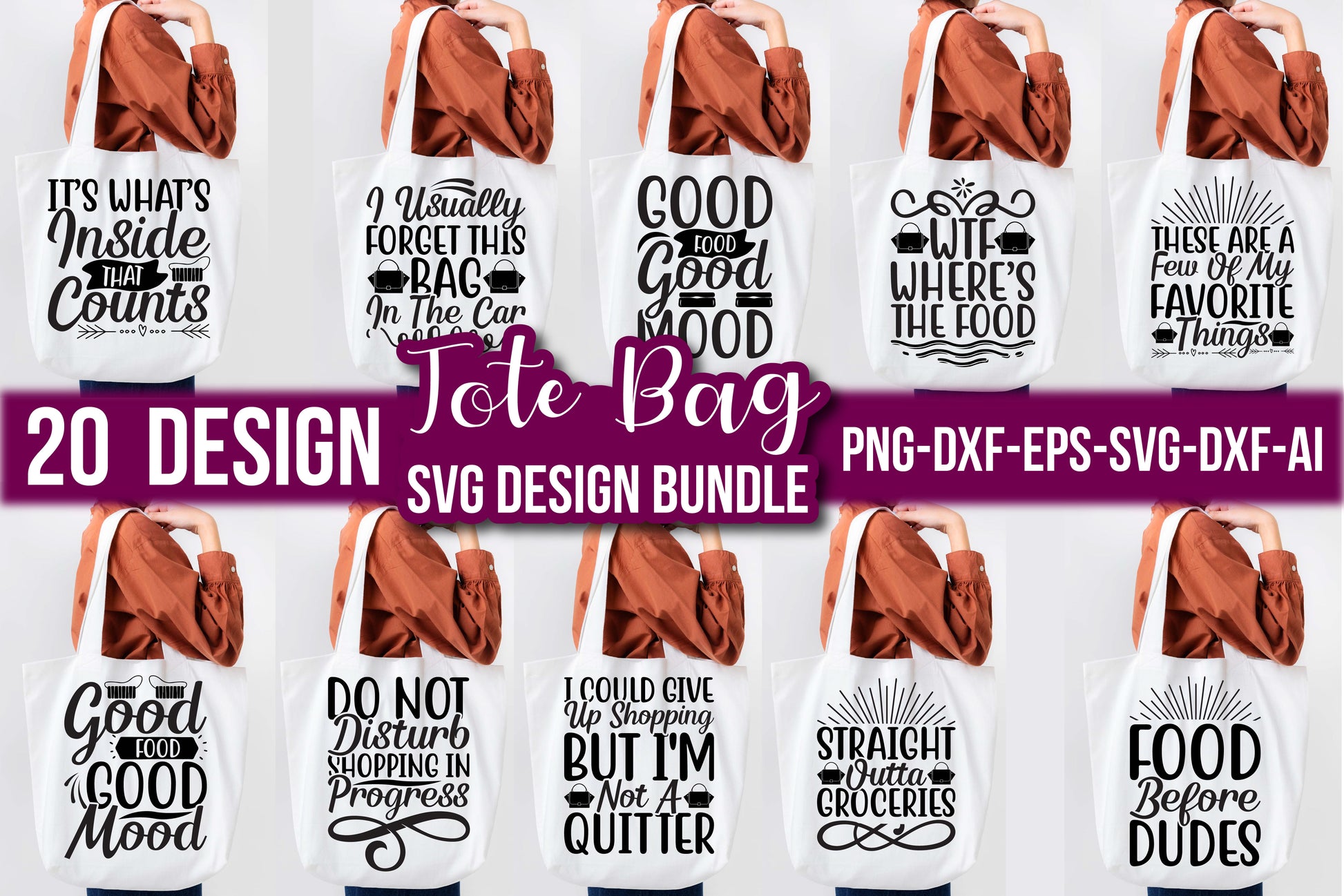 Tote Bag T-Shirt Bundle - CraftNest - Digital Crafting and Art