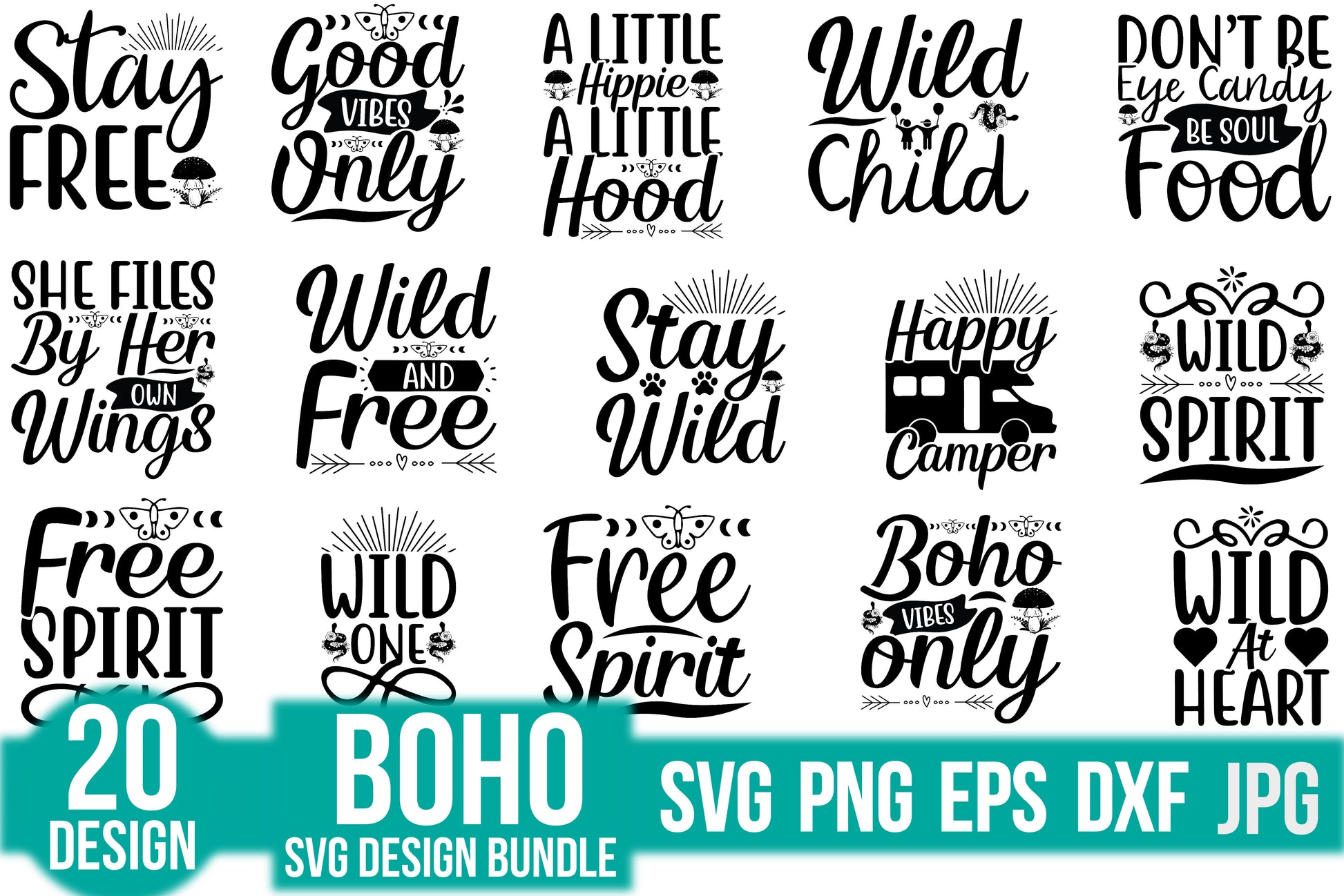 Boho SVG Bundle - CraftNest - Digital Crafting and Art
