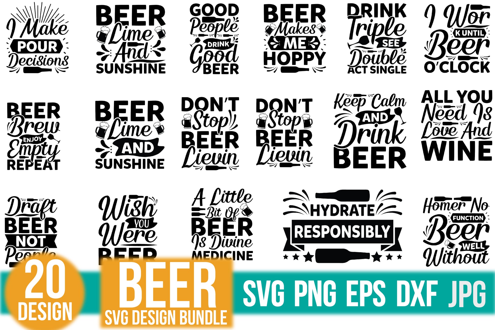Beer SVG Bundle 16 - CraftNest - Digital Crafting and Art