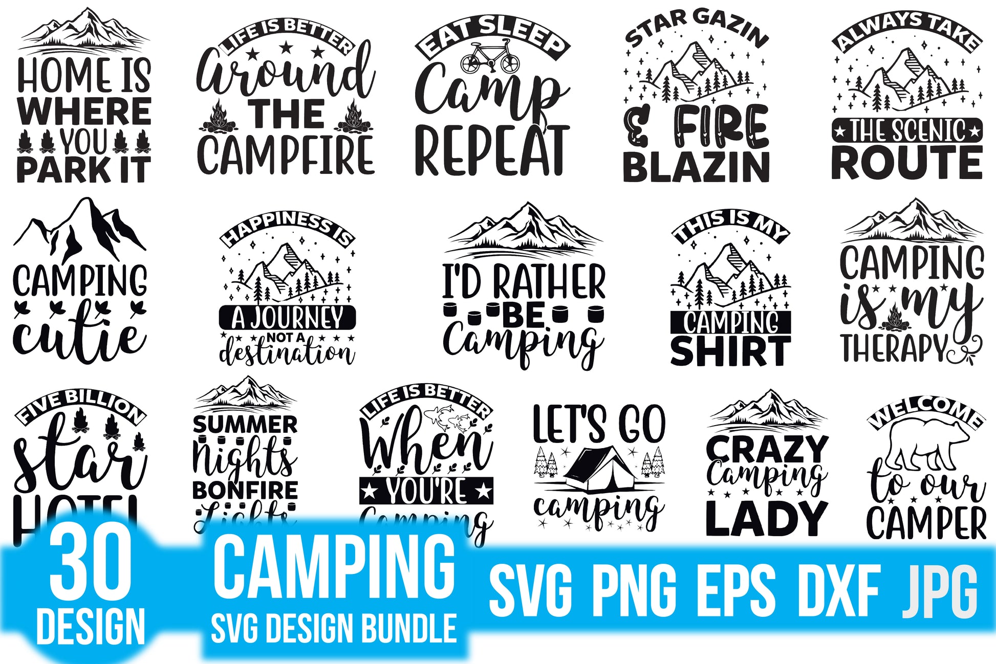 Camping SVG Bundle 8 - CraftNest - Digital Crafting and Art