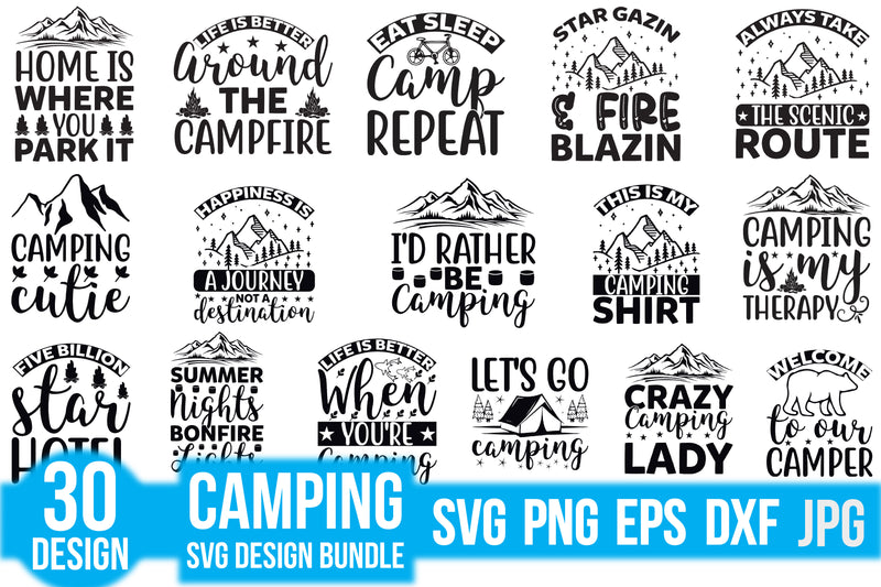 Camping SVG Bundle 8 - CraftNest - Digital Crafting and Art