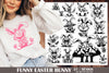 SVG Funny Easter Bunny Clipart Bundle