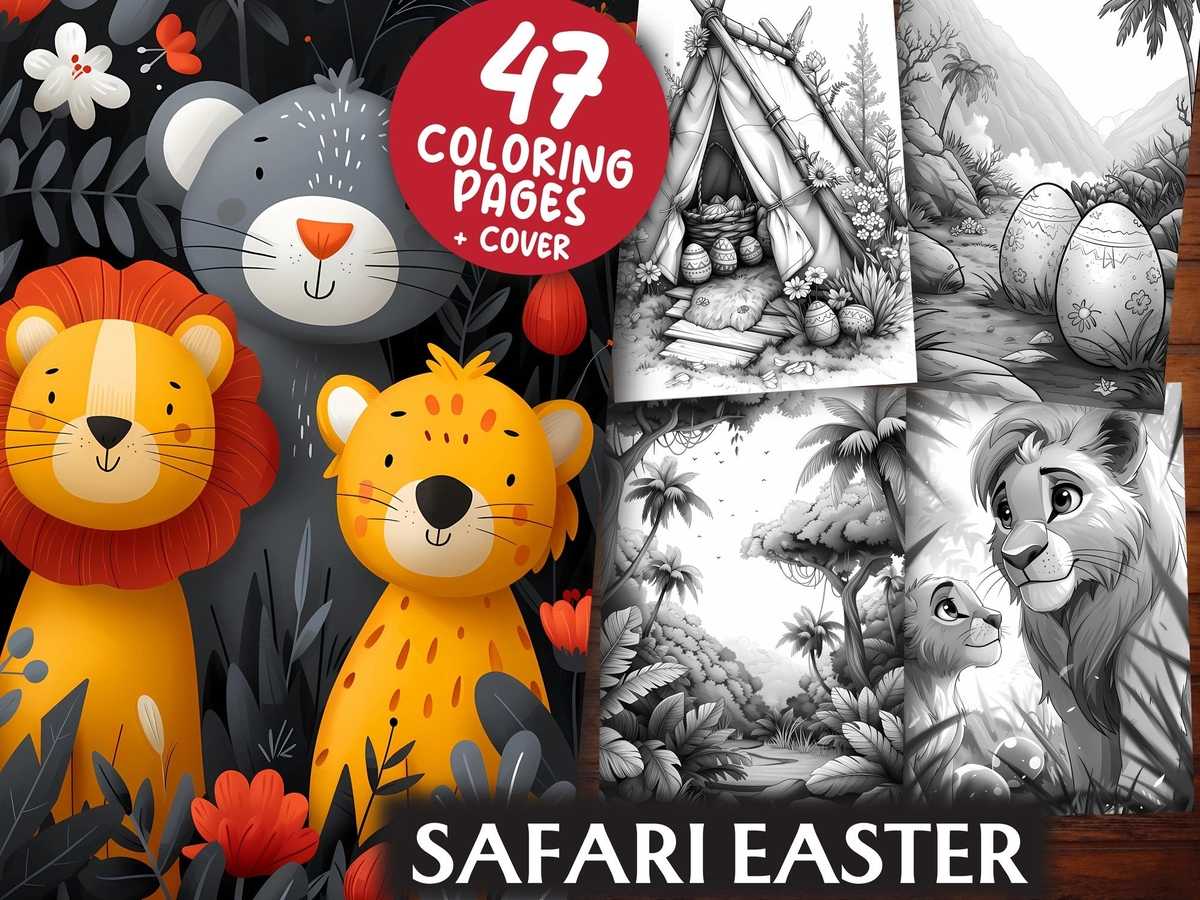 Safari Easter Coloring Books - CraftNest