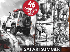 Safari Summer Coloring Books - CraftNest - Digital Crafting and Art