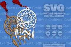 Sagittarius Dream Catcher Laser Cut Clipart Set - CraftNest - Digital Crafting and Art