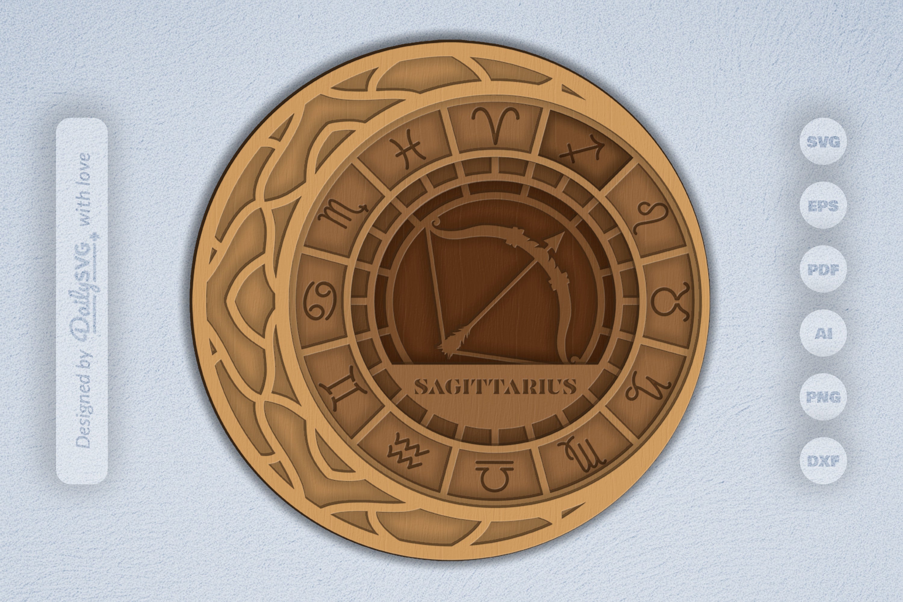 Sagittarius Zodiac Laser Cut SVG Bundle