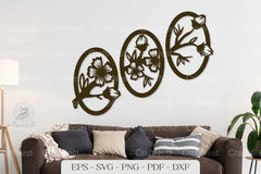 Sakura Branch Wall Decor Clipart Bundle - CraftNest - Digital Crafting and Art
