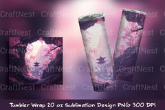 Sakura Cave Tumbler Wrap Clipart Bundle - CraftNest - Digital Crafting and Art