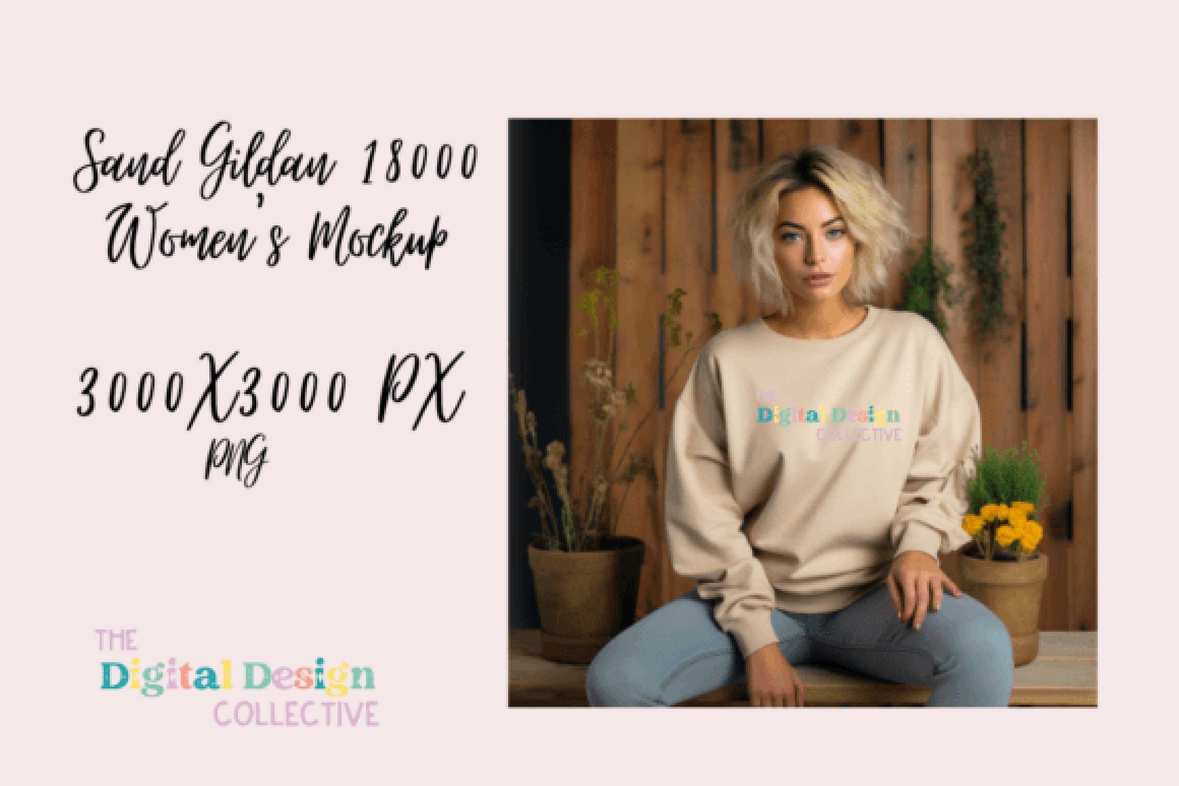 Women's Sand Sweatshirt Mockup