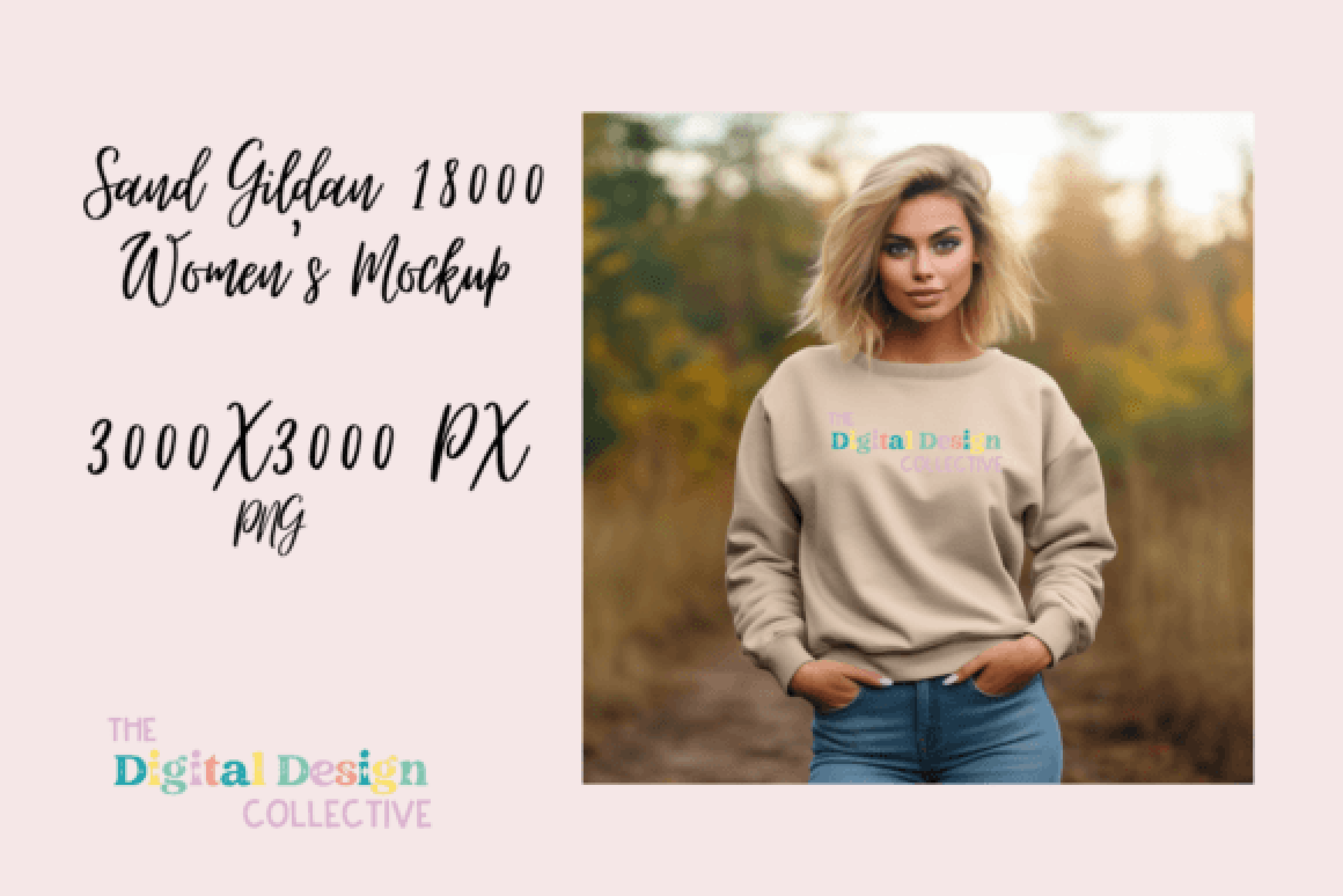 Women's Sand Sweatshirt Mockup