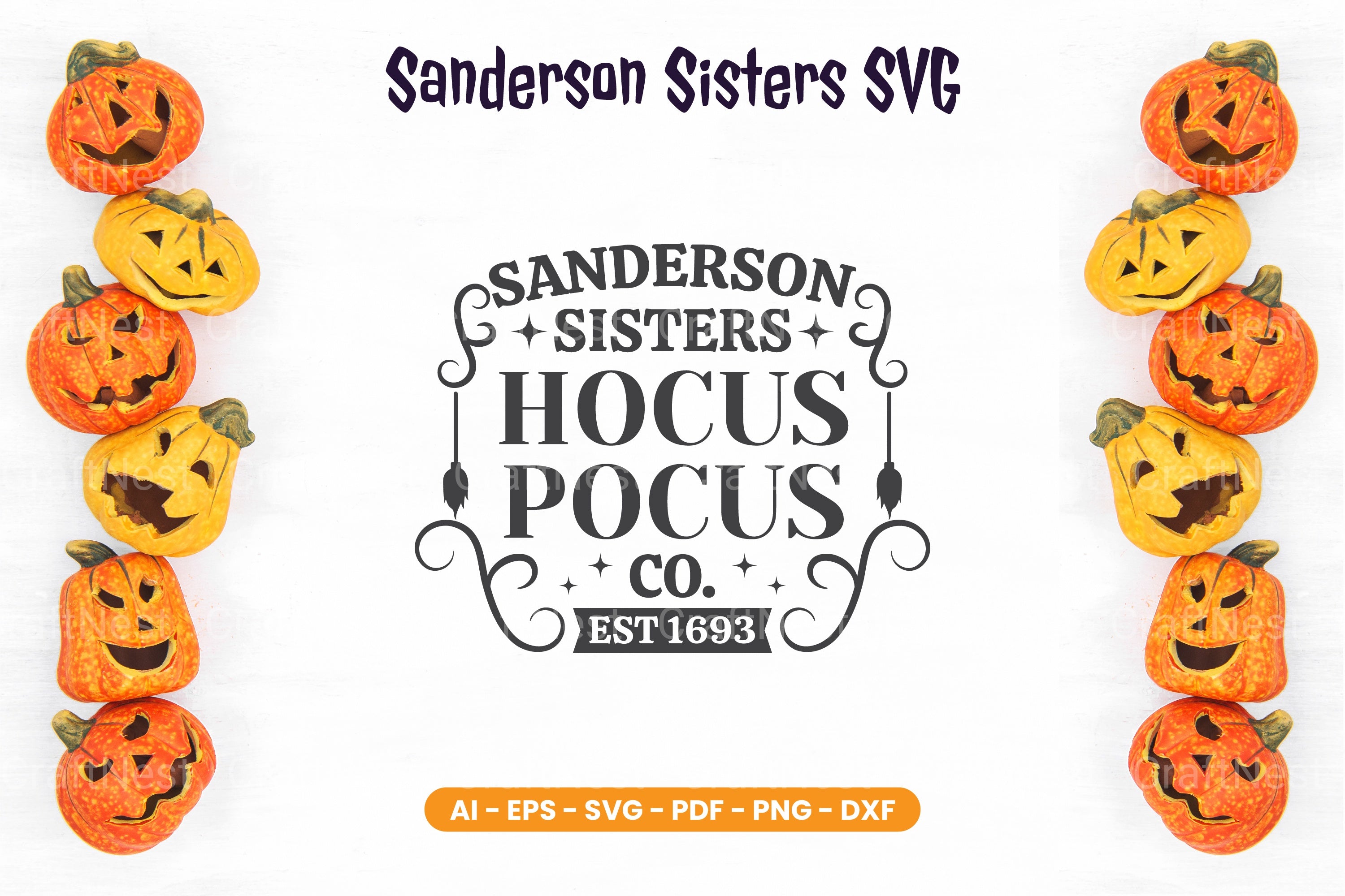 Sanderson Sisters Halloween SVG Clipart Bundle