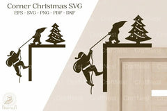 Santa Claus and Gnome Wall Decal for Door Corner - Holiday Decor - CraftNest - Digital Crafting and Art