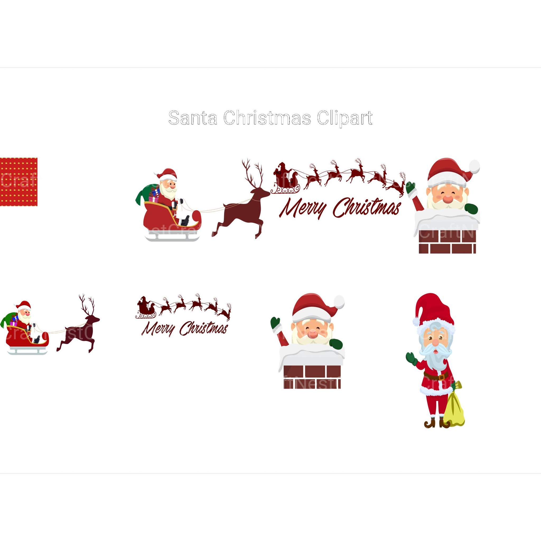 Santa Christmas SVG - CraftNest - Digital Crafting and Art