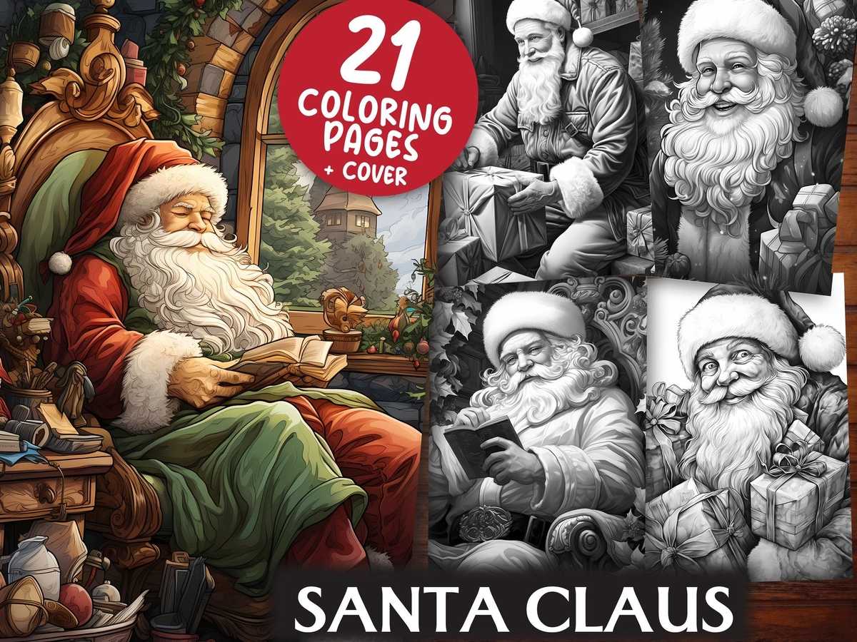 Santa Claus Coloring Books - CraftNest