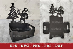 Santa and Gift Box Display Papercut Clipart Bundle - CraftNest - Digital Crafting and Art