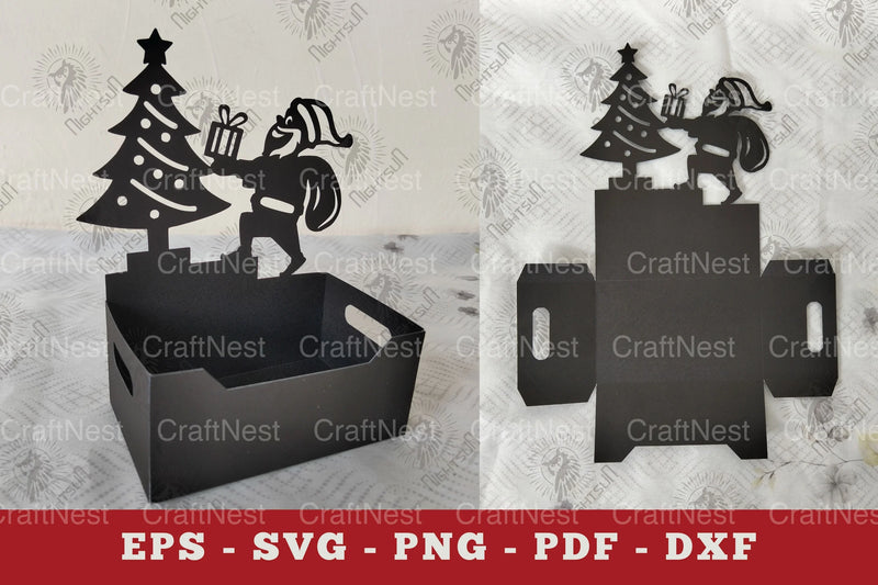 Santa and Gift Box Display Papercut Clipart Bundle - CraftNest - Digital Crafting and Art