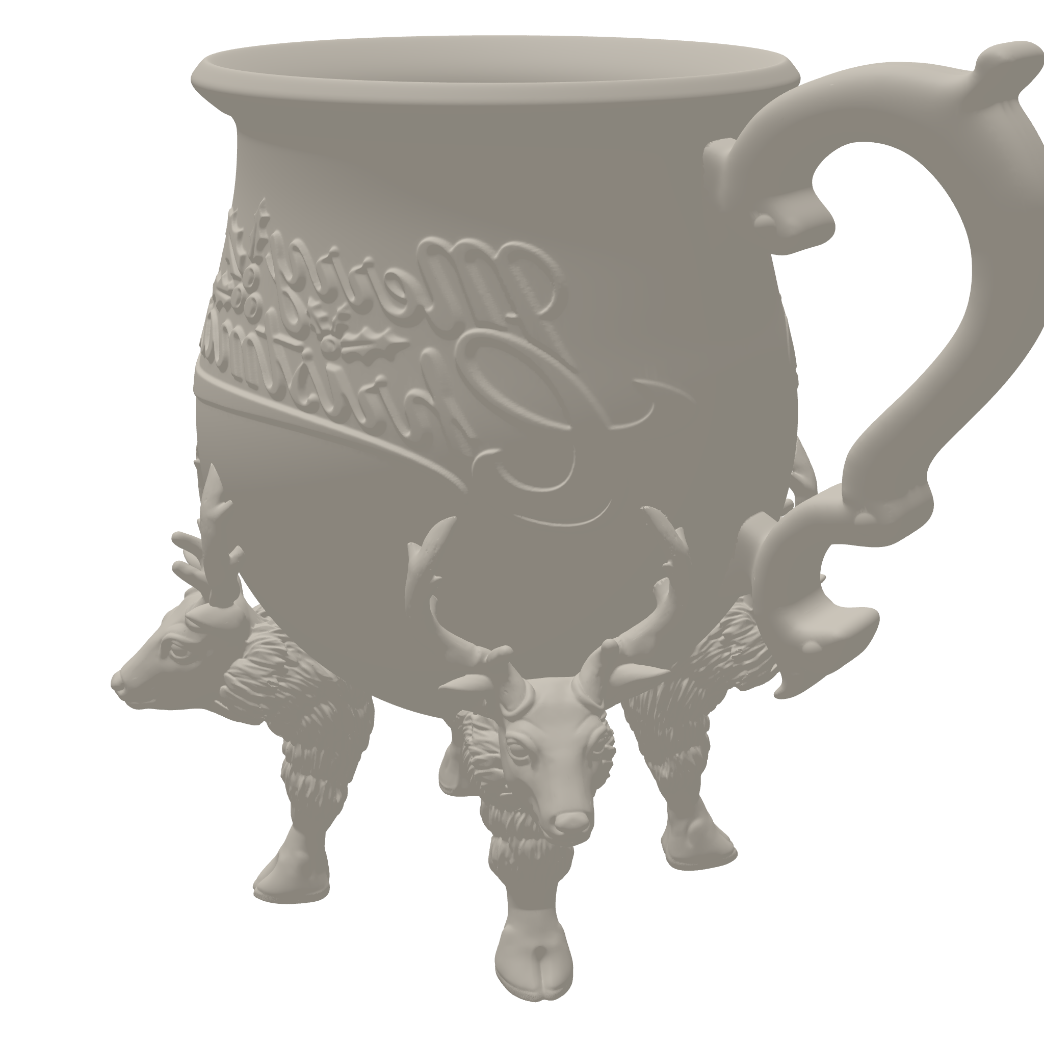 Santas Mug Merry Christmas 3D Print STL File