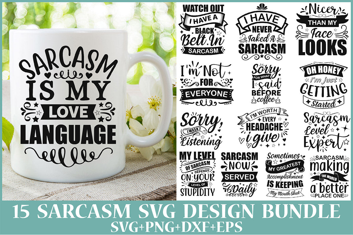 Sarcasm SVG Bundle - CraftNest - Digital Crafting and Art