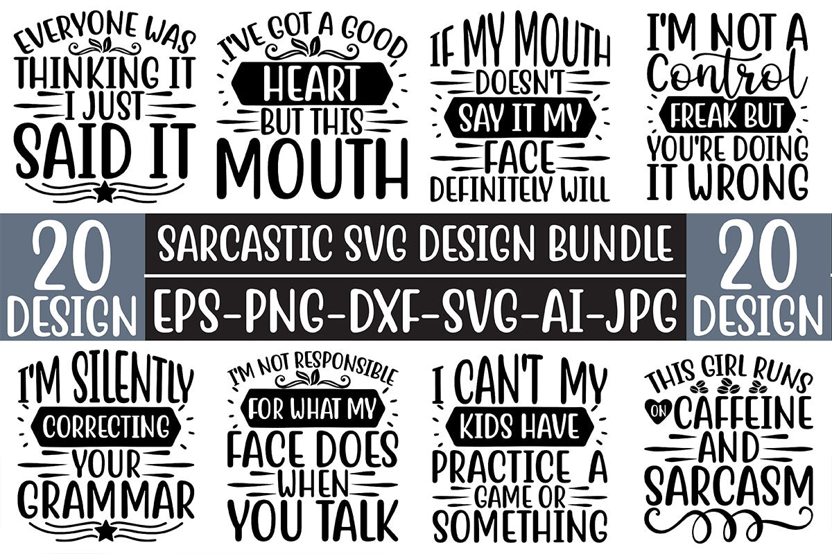 Sarcastic SVG Bundle - CraftNest - Digital Crafting and Art