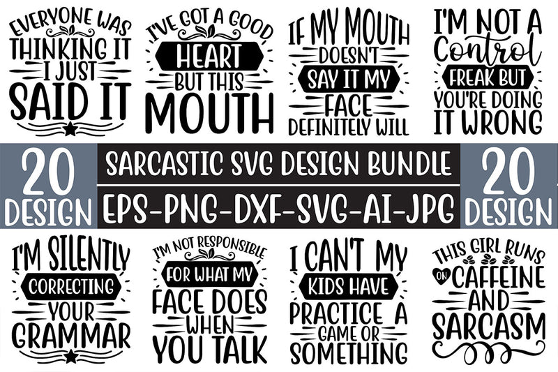 Sarcastic SVG Bundle - CraftNest - Digital Crafting and Art