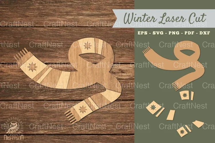 Scarf Laser Cut Decoration Clipart Bundle - CraftNest - Digital Crafting and Art