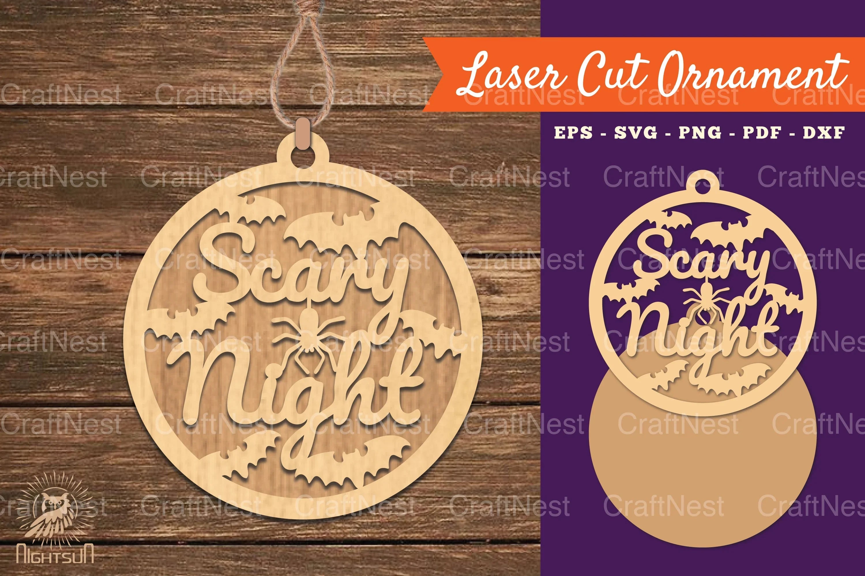 Scary Night Laser Cut Ornament Clipart Bundle - CraftNest - Digital Crafting and Art