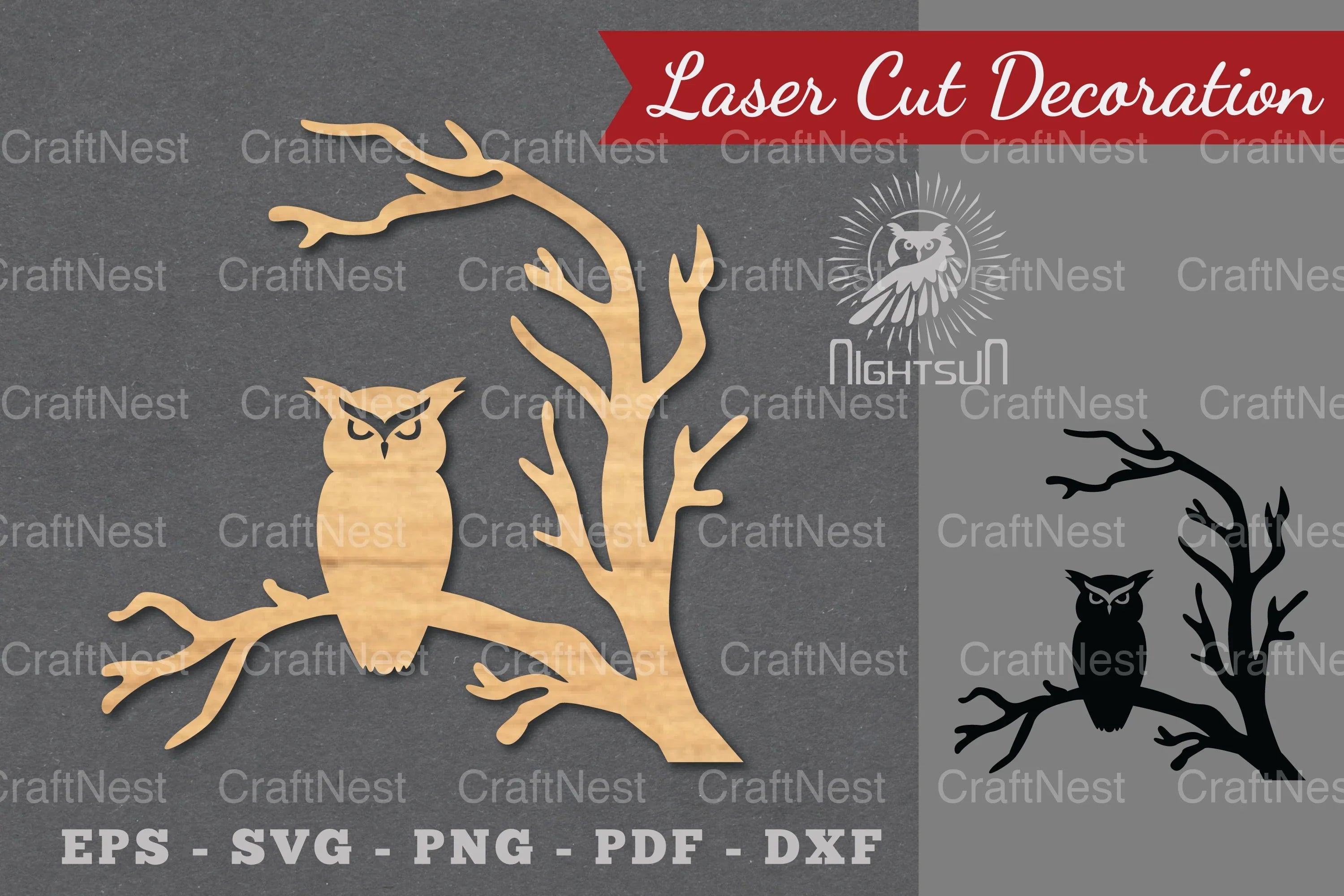 Scary Owl Laser Cut Decoration Clipart Bundle - CraftNest - Digital Crafting and Art