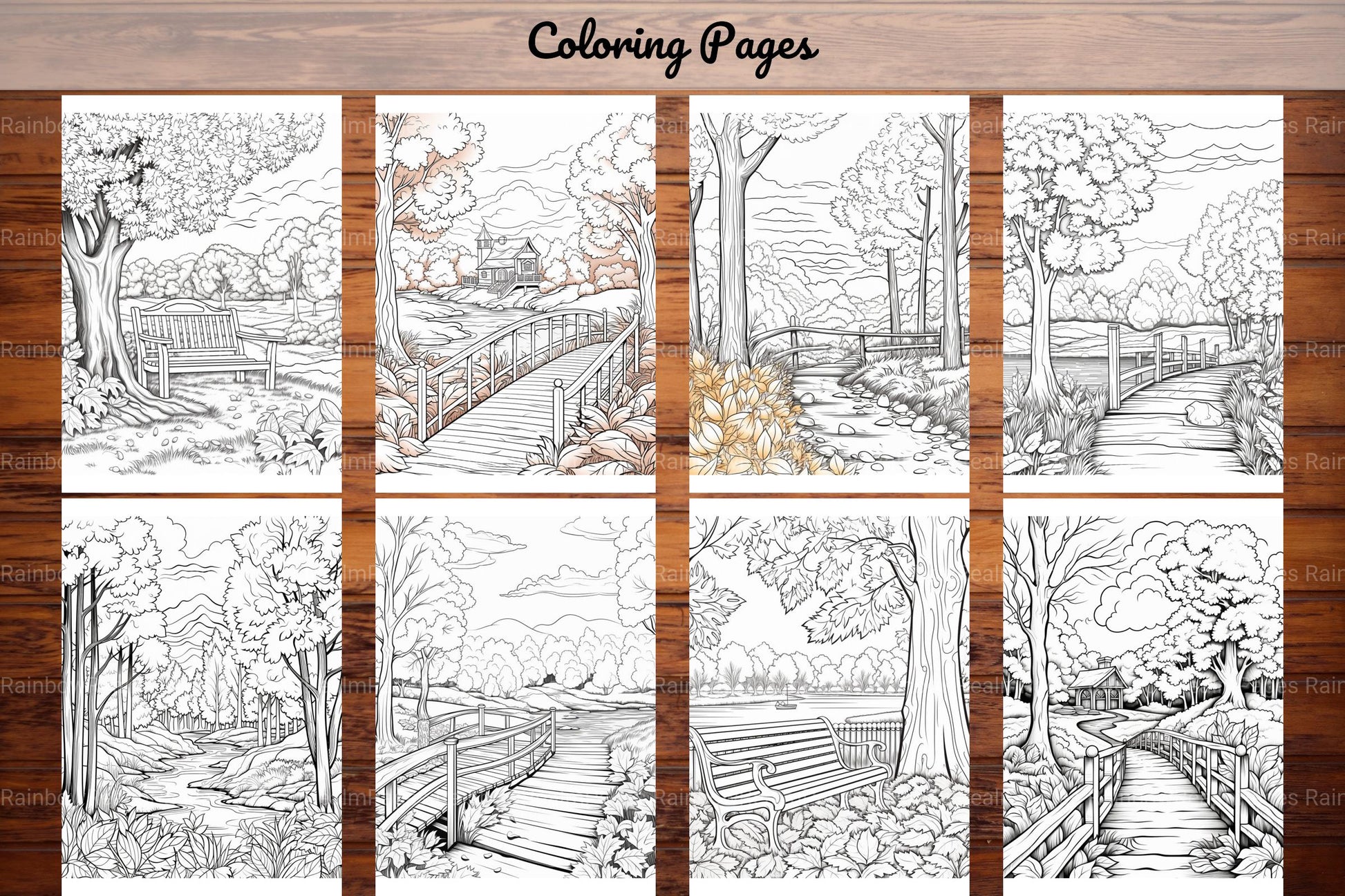 Autumn Scenery Adult Coloring Pages - CraftNest - Digital Crafting and Art