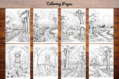 Autumn Scenery Adult Coloring Pages - CraftNest - Digital Crafting and Art