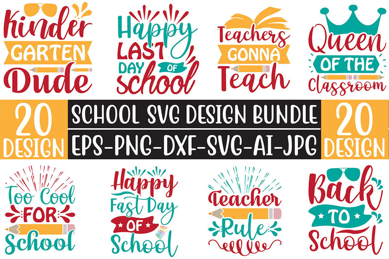 School SVG Bundle 11 - CraftNest - Digital Crafting and Art
