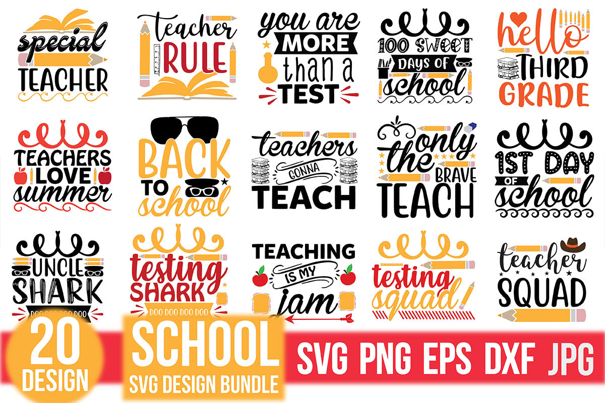 School SVG Bundle 7 - CraftNest - Digital Crafting and Art