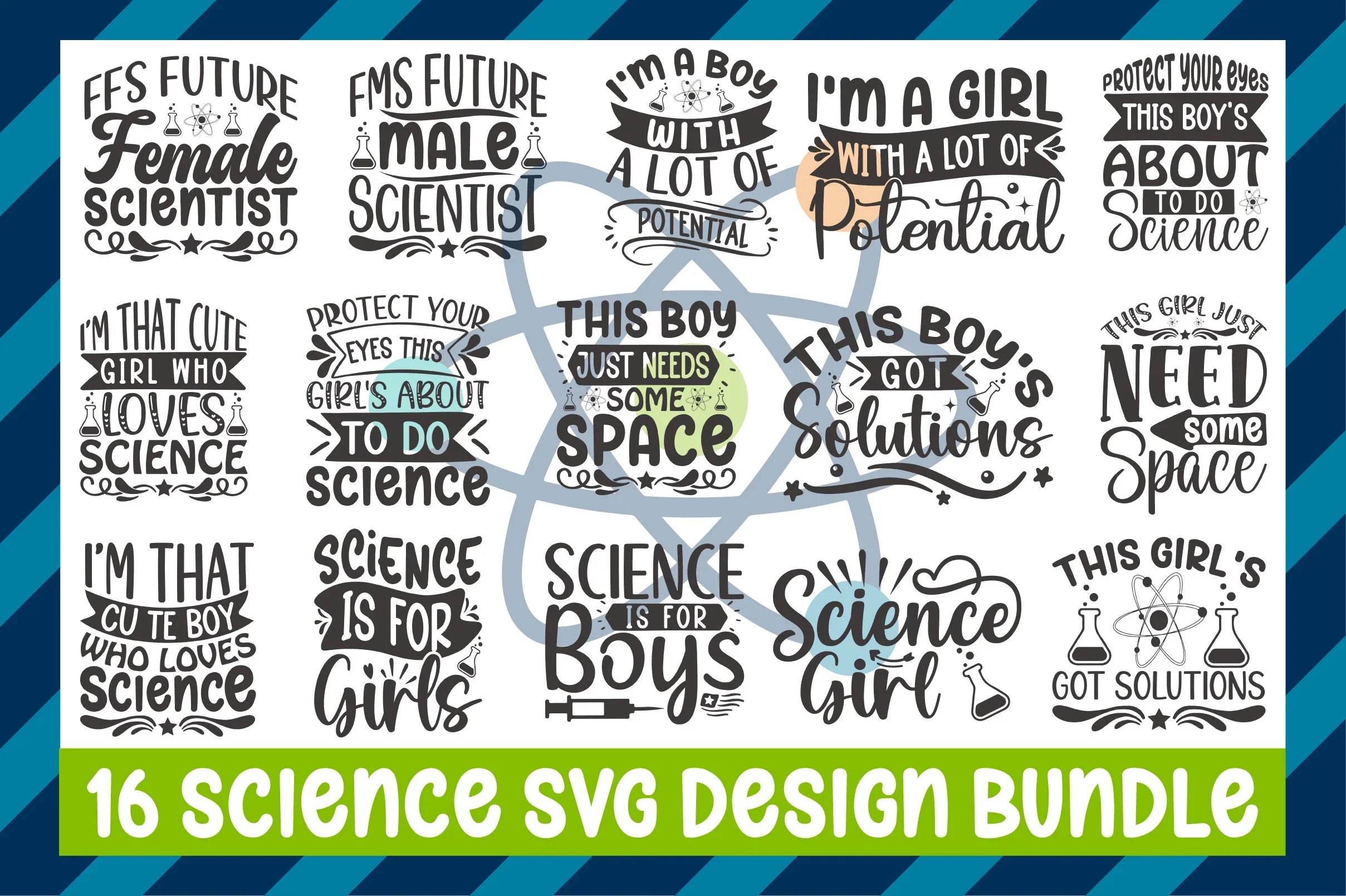 Science Girl SVG Bundle