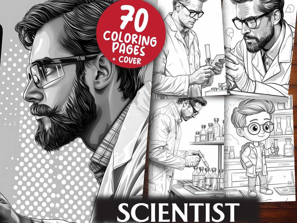 Scientist Coloring Books - CraftNest - Digital Crafting and Art