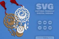 Scorpio Dream Catcher Laser Cut Clipart Set - CraftNest - Digital Crafting and Art